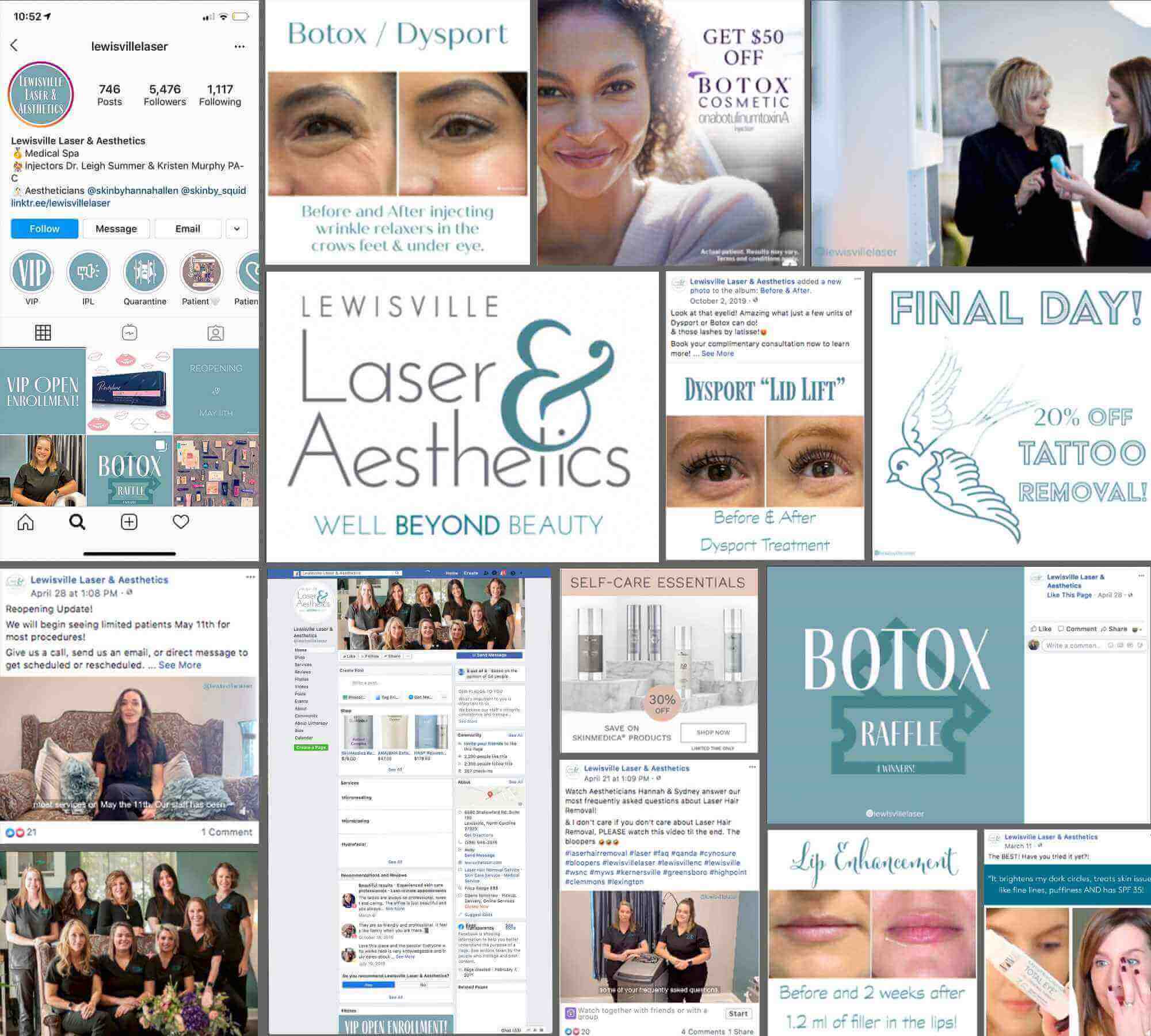 Lewisville Laser & Aesthetics Social Media Ads