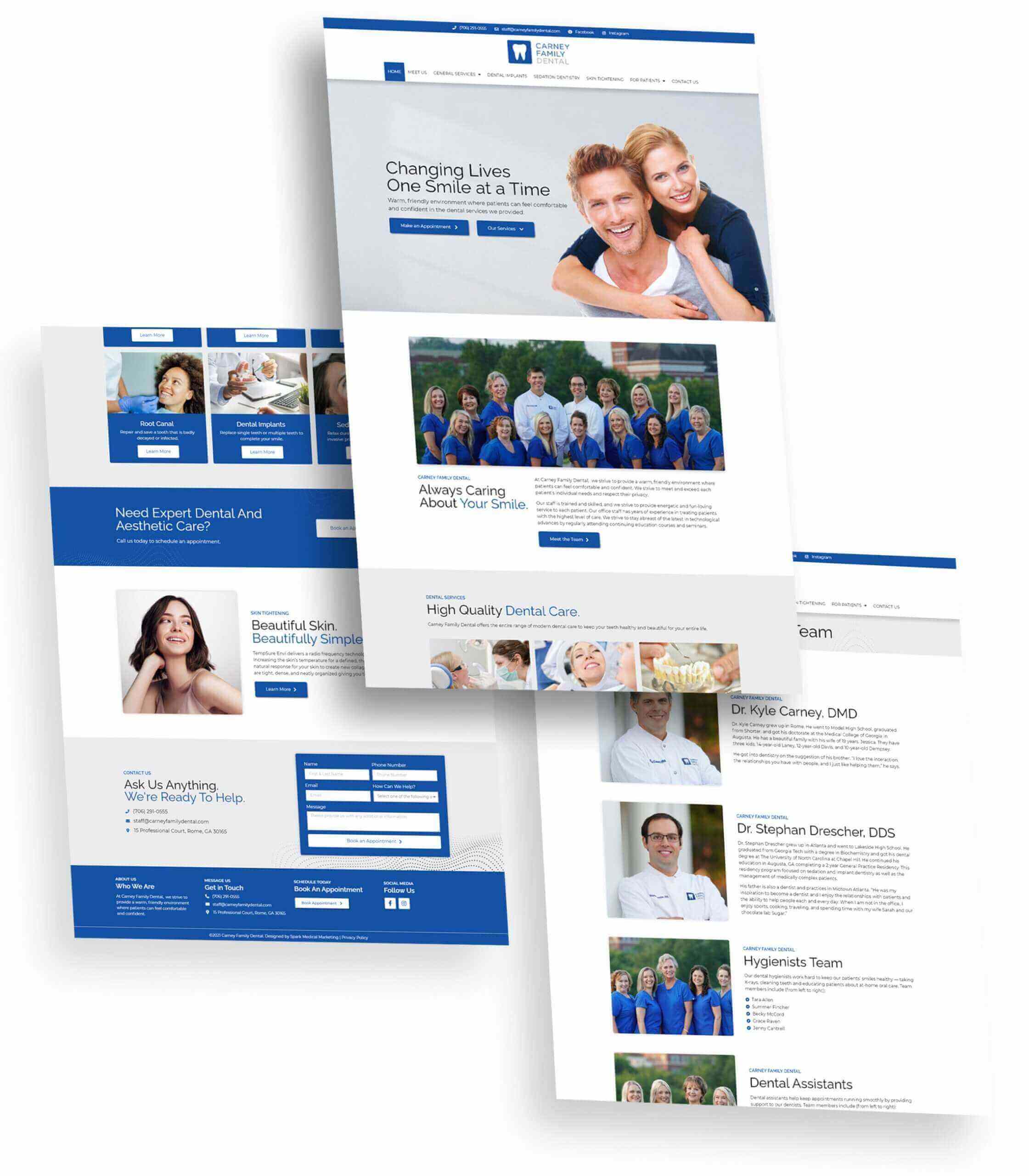 Carney Family Dental Web Design Portfolio